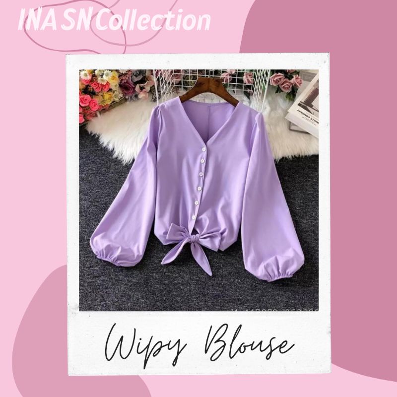 Blouse wanita casual korea style panjang fashion muslim kekinian murah terbaru ATASAN WANITA WIPY BL