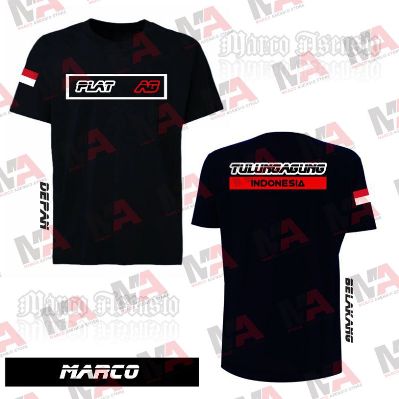 KAOS PREMIUM FASHION PRIA MAUPUN WANITA DESAIN MA1 TULISAN PLAT AG TULUNGAGUNG
