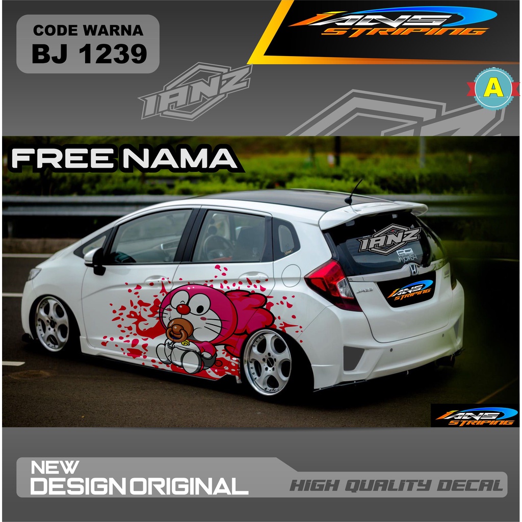 STICKER MOBIL HONDA JAZZ / VARIASI STIKER MOBIL BRO AGYA AYLA / STIKER DECAL MOBIL