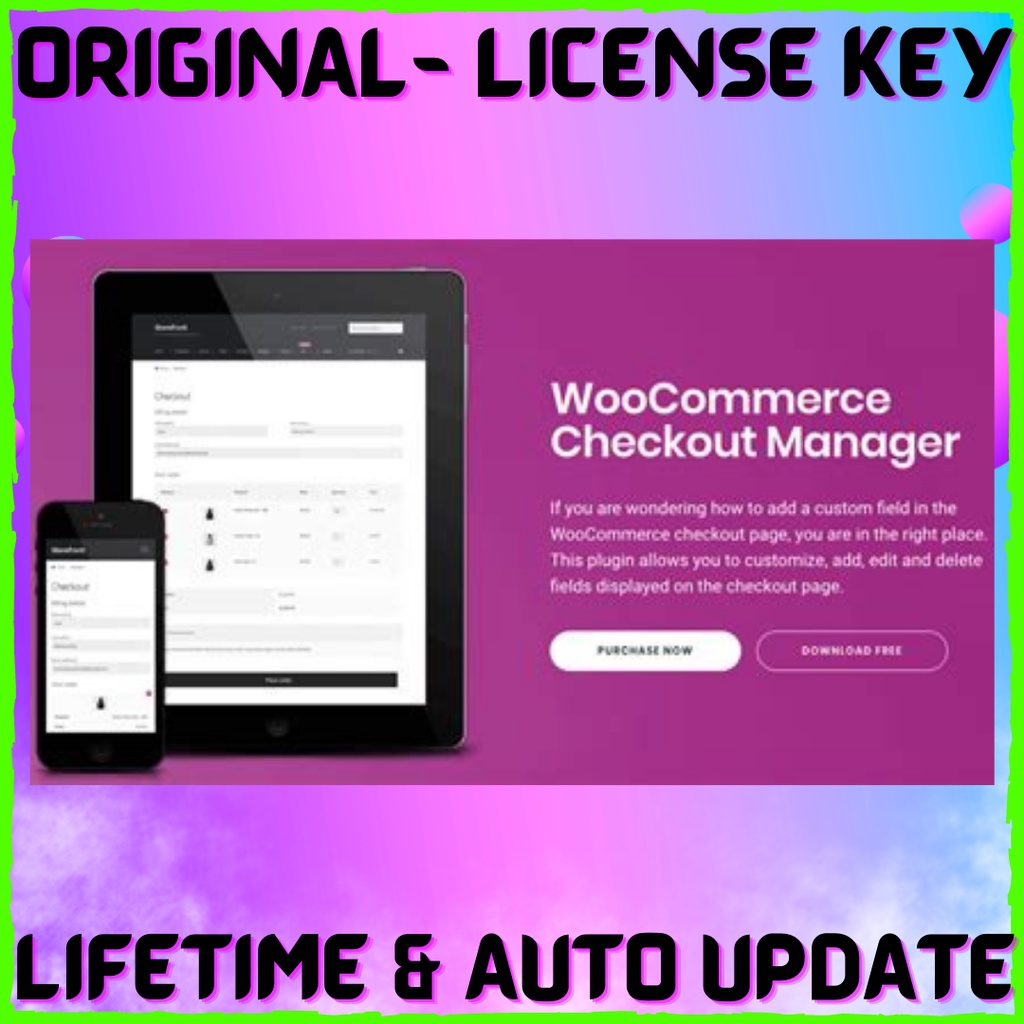 WordPress Plugin Pro: WooCommerce Checkout Manager (ORIGINAL, LIFETIME dan AUTOUPDATE)