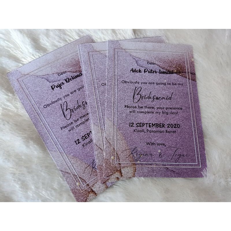 Jual Bridesmaid Card / Kartu ucapan / Kartu Bridesmaid IndonesiaShopee