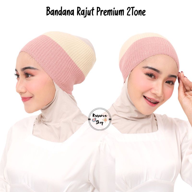 Bandana Rajut Premium 2 warna/2tone