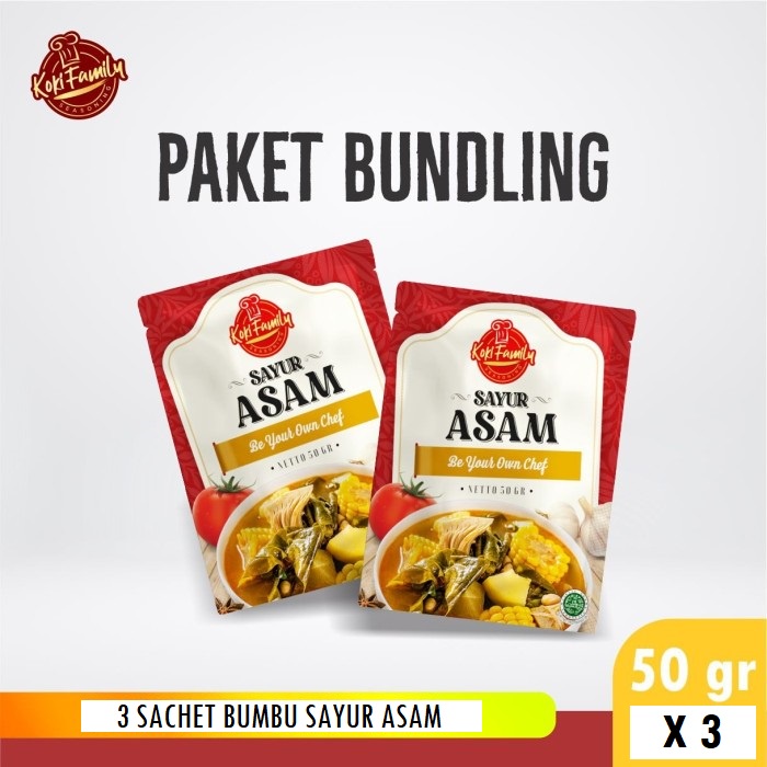 

Paket Bundling Koki Family Bumbu Instan Sayur Asam 50Gr - 3 Pcs