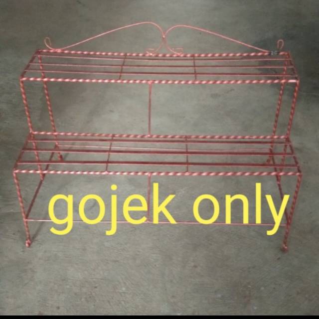 Rak besi tanaman hias 2 susun