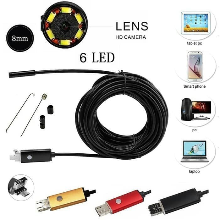 New USB Kamera Inspeksi Endoskop / Camera Endoscope 2 Meter 2M