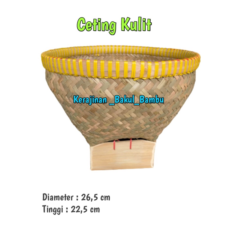 Bakul Nasi CETING KULIT Bakul Bambu Murah BOBOKO kerajinan tangan bambu tradsional tempat penyimpana