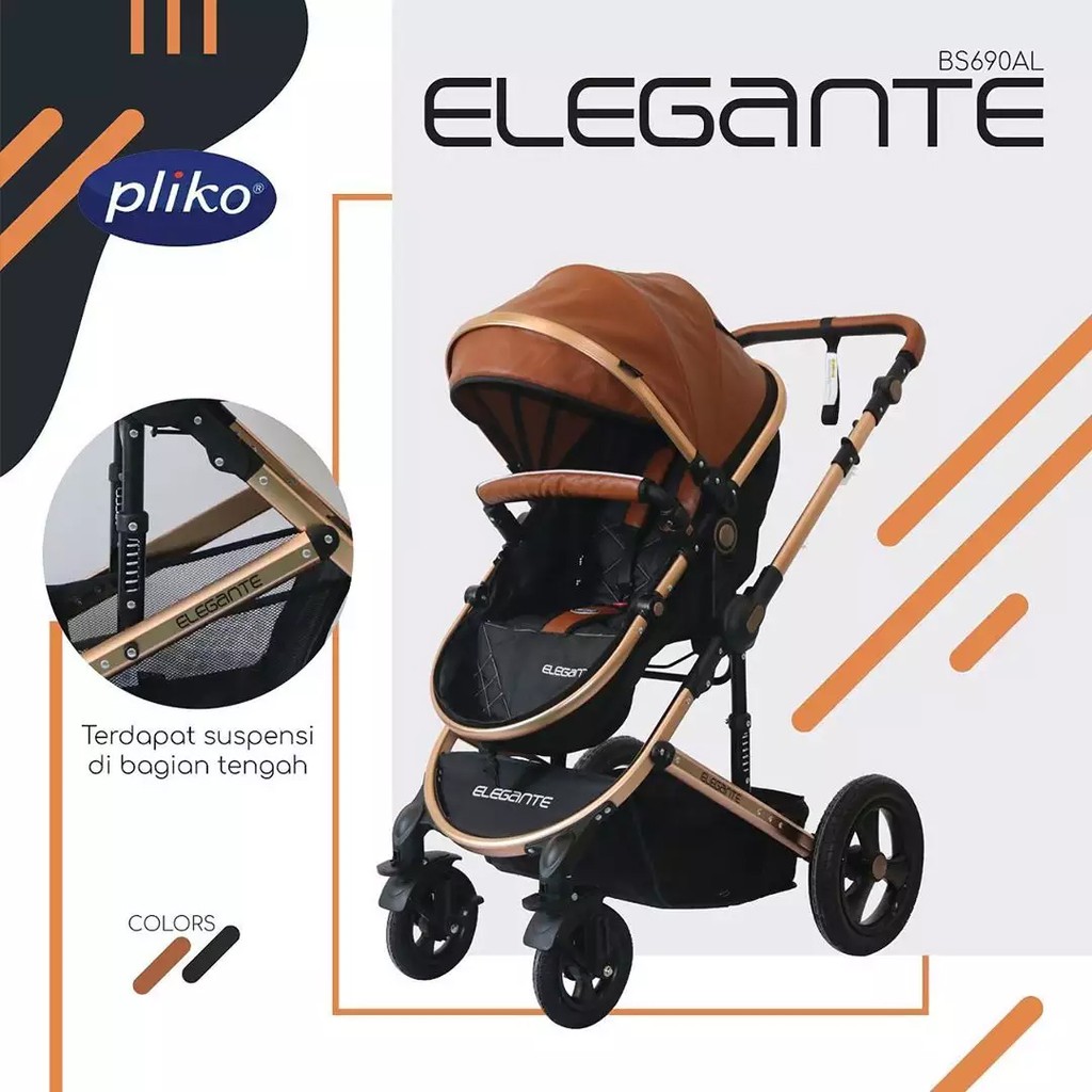 Stroller Pliko Elegante BS690AL 2in1 Kereta Bayi Reversible Handle Reversible Seat