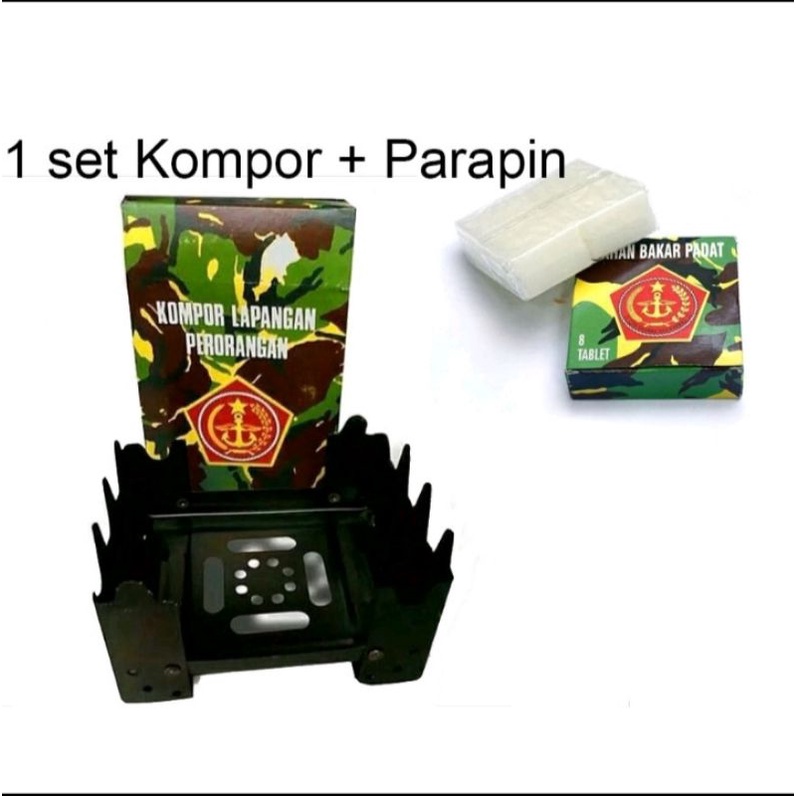 Parapin 1 set kompor+parapin/parapin bahan bakar padat