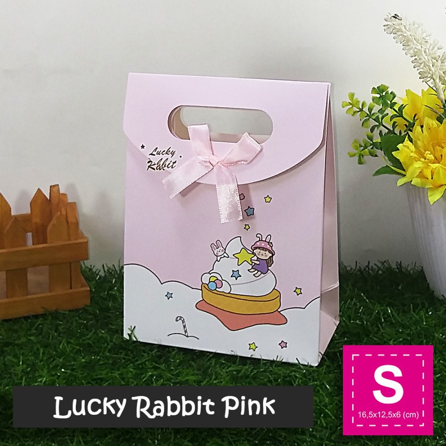 

Paper Bag Motif / Tas Kertas Kado / Tas Ulang tahun - S Rabbit & Bear