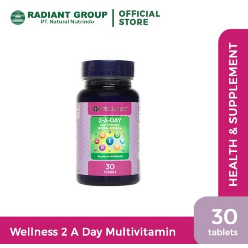 

Wellness Multivitamin/Mineral 2 A Day isi 30 tablet