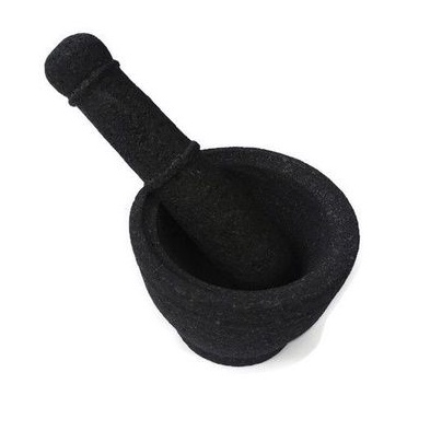 Lumpang alu batu asli D:16cm / mortar pestle / tumbukan jamu bumbu