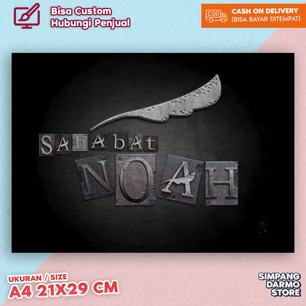 Poster Noah Band Ariel Peterpan  Bisa Request Custom gambar sendiri  Foster Penyayi Aksesoris Kamar