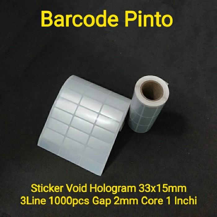 

Sticker Void Hologram 33x15mm 3line 1000pcs Gap 2m Core 1