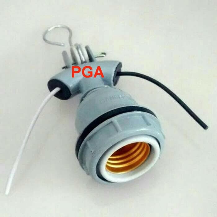 FITTING GANTUNG KERAMIK E27 / FITTING WD E27  BAHAN ALUMUNIUM COR