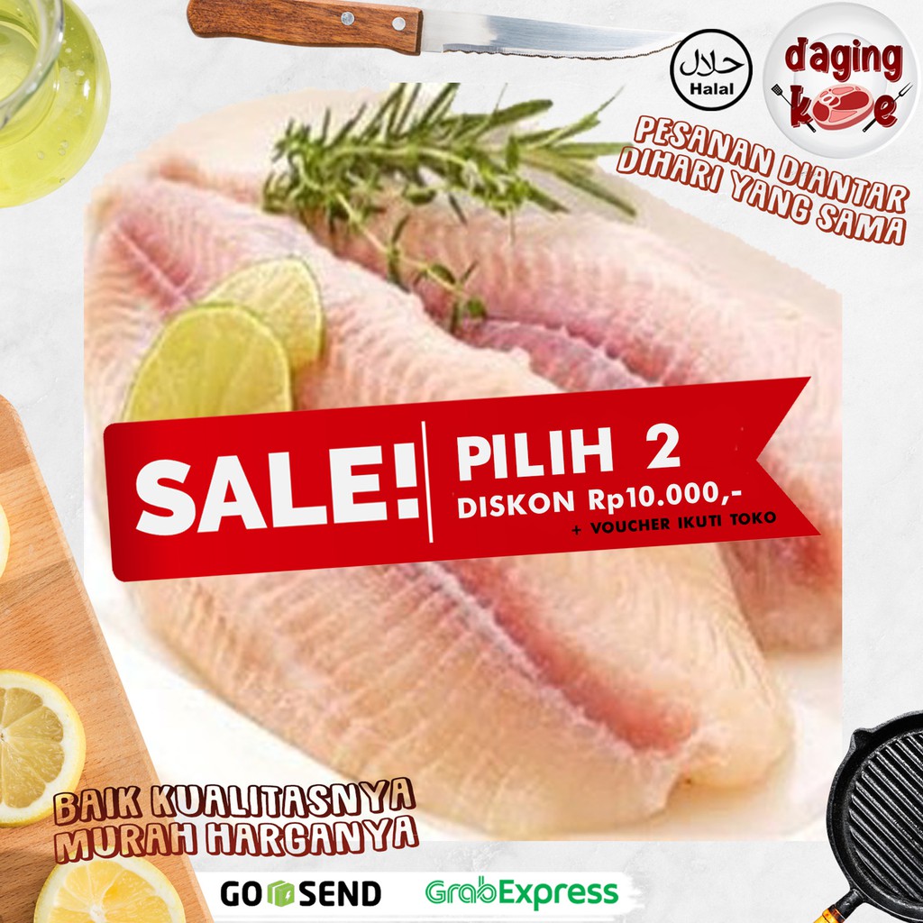 

IKAN PATIN DORI FILLET LOCAL EKONOMIS 1 KG ( FROZEN FOOD ) DK164