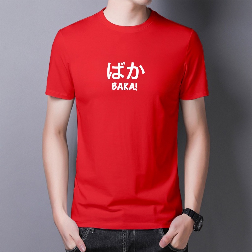 BAJU KAOS BAKA || KAOS DISTRO UNISEX || ATASAN LENGAN PENDEK TERLARIS || KAOS MOTIF SIMPLE