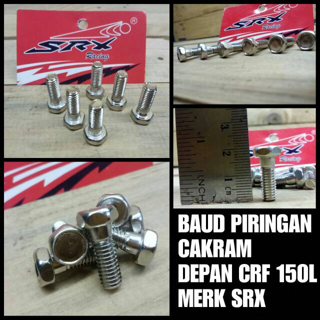 BAUT CAKRAM DEPAN CRF150/BAUT CAKRAM BELAKANG CRF 150/BAUT CAKRAM CRF150