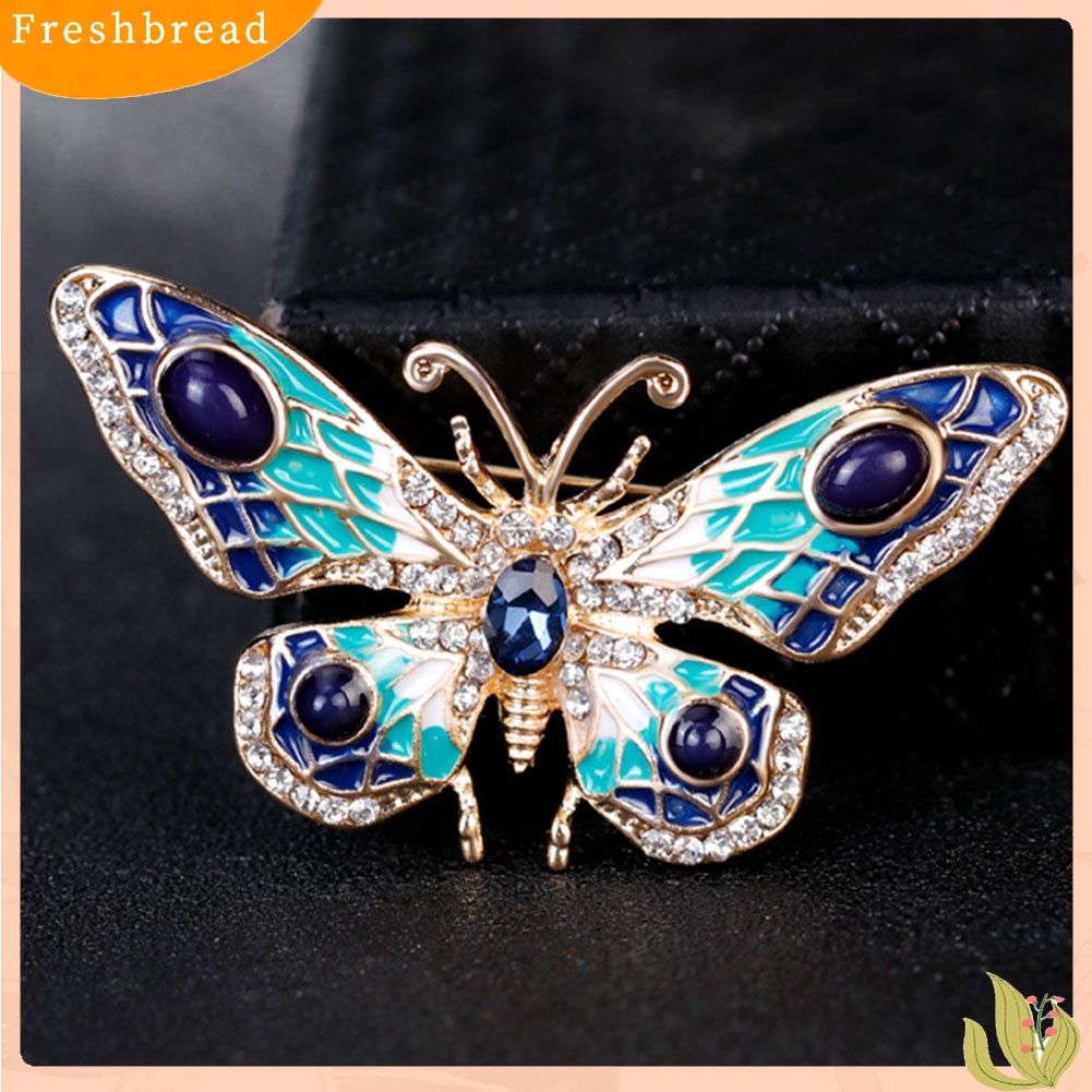 Terlaris Women's Fashion Butterfly Rhinestone Brooch Pin Breastpin Wedding Bridal Jewelry