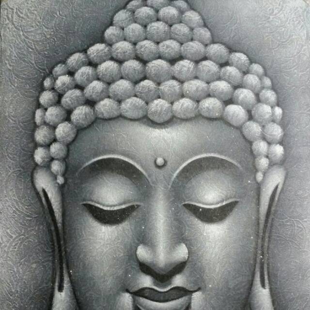 Lukisan Buddha 100x120 Lukisan Wajah Buddha Sakyamuni Sidharta Gautama