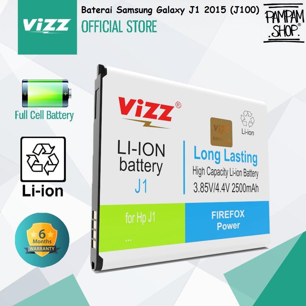 Baterai Vizz Double Power Original Samsung Galaxy J1 2015 J100 Batre Batrai Battery Ori 100% SM-J100H