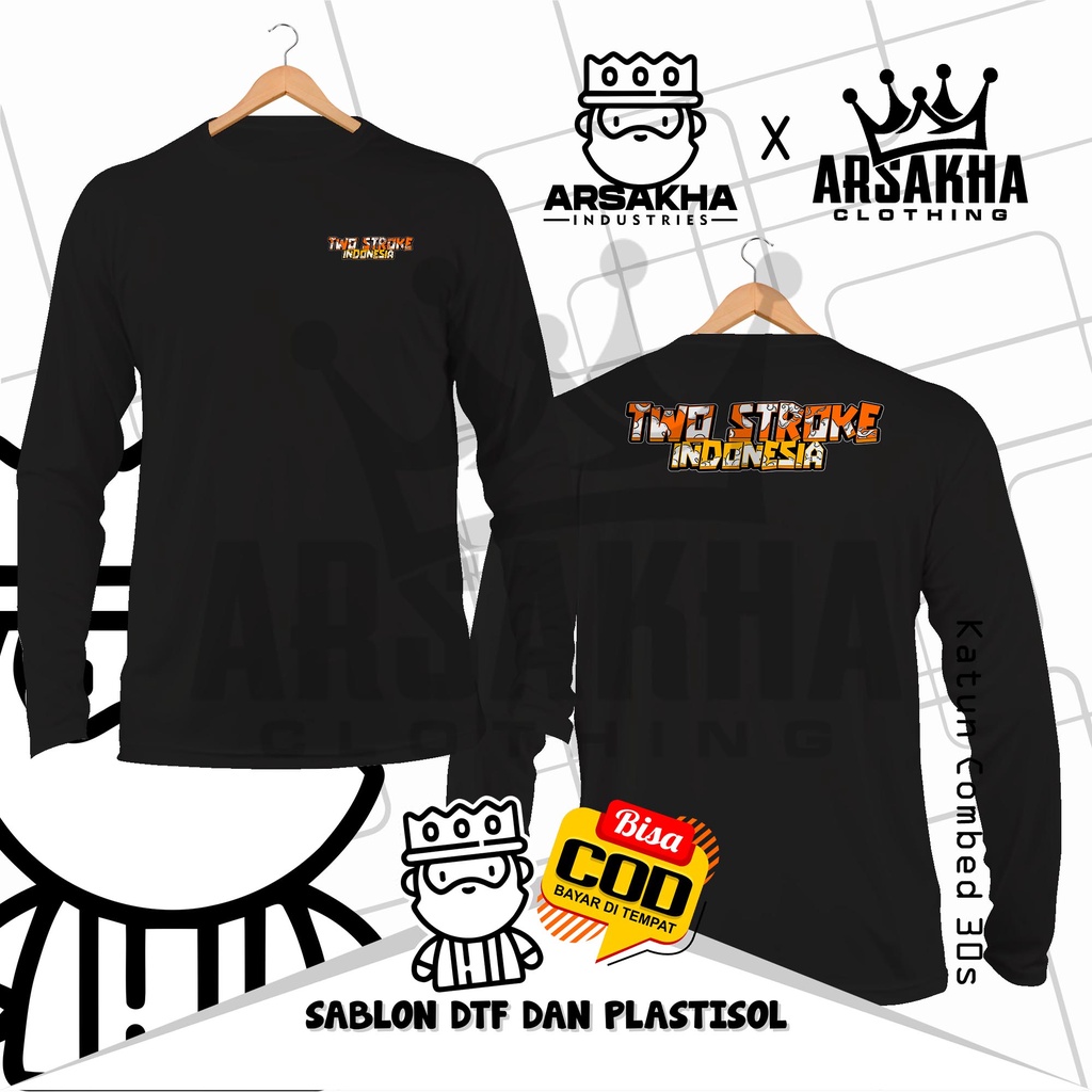 Kaos Lengan Panjang 2TAK 2STROKE INDONESIAN V2 RACING Baju Distro by Arsakha Industries