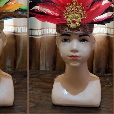 Topi Bulu Ayam - Topi Bulu Anak - Topi Prakarya - Aksesoris Bulu Tari
