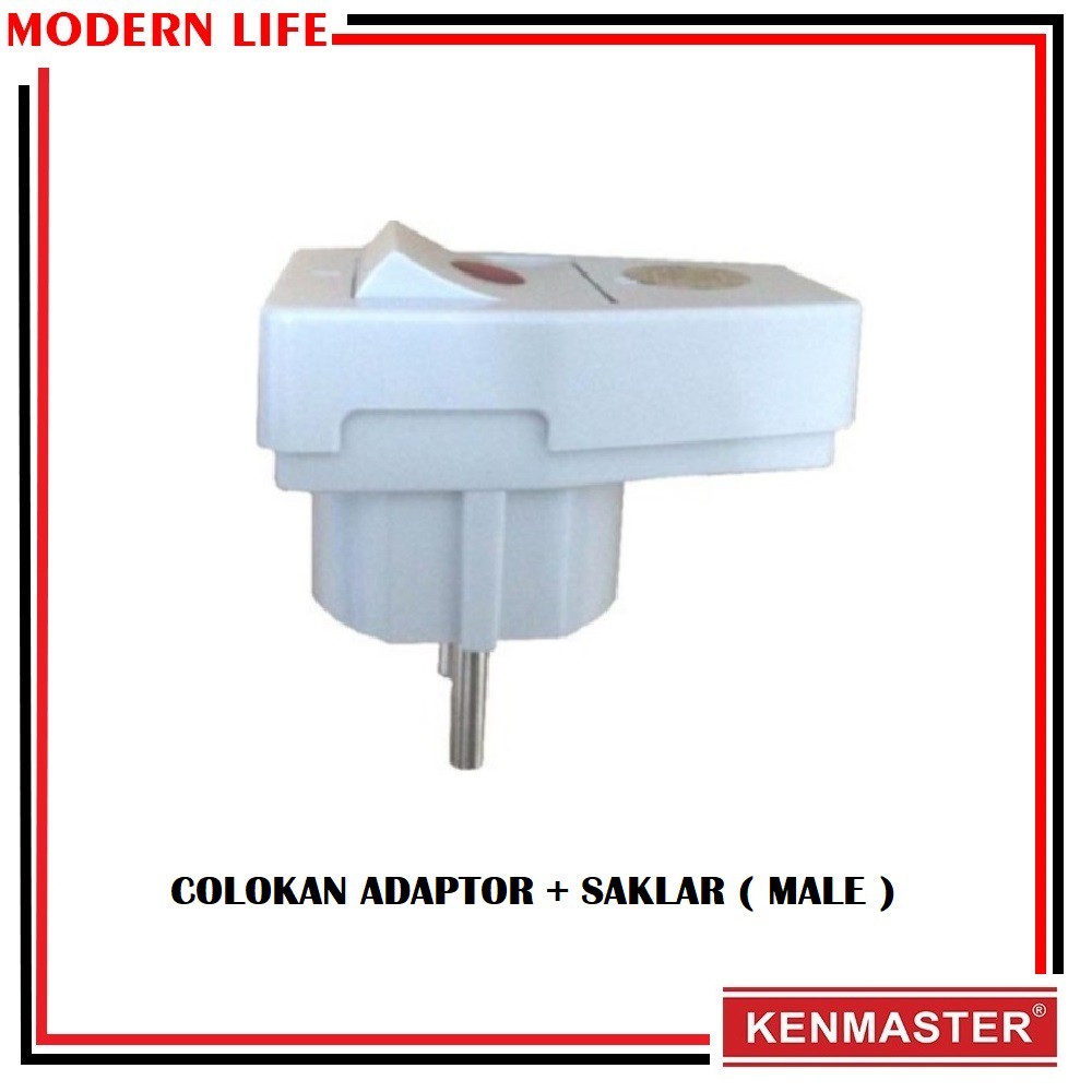 Steker Listrik / Steker Adaptor + Saklar / Colokan Male + Saklar