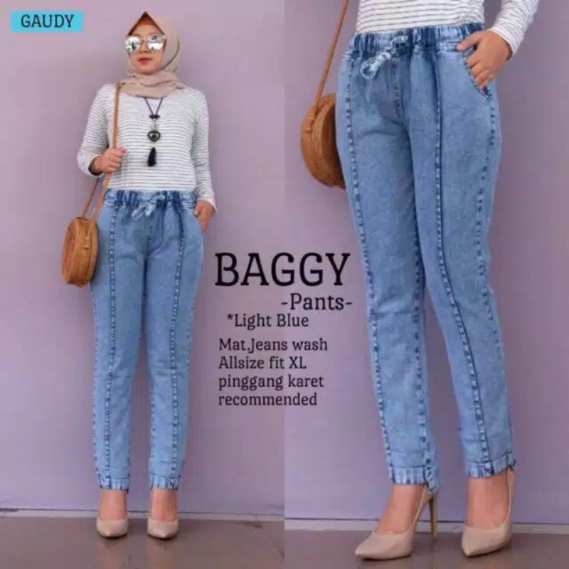 BAGGY PANTS JEANS SNOW /VIRGO PANTS / CELANA JEANS SNOW