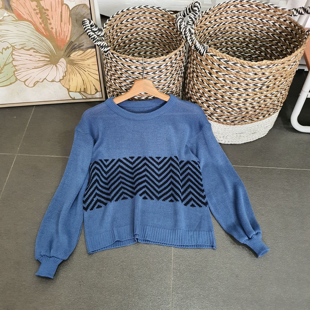 [ COD PROMO] LITTLE ZIGZAG BLOUSE RAJUT KNITE / SWEATER RAJUT TERBARU / OUTWEAR KEKINIAN /ATASAN WANITA / SWEATER RAJUT KOREAN STYLE / OOTD HIJAB / OOTD REMAJA KEKINIAN / BLOUSE KOREAN STYLE / SWEATER RAJUT MURAH / RAJUT MURAH / BLOUSE RAJUT