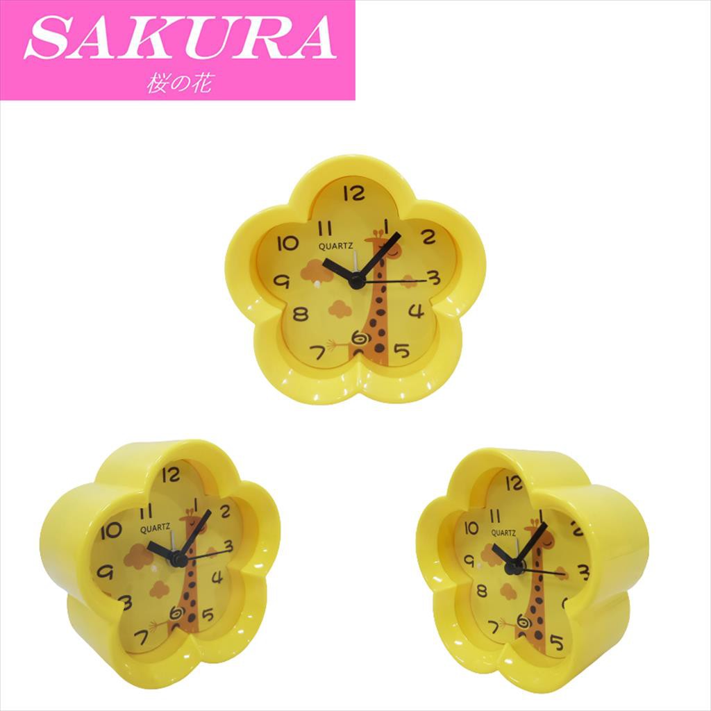 SAKURA Jam Weker/ Jam Beker/ Jam  Meja/ Jam Alarm Bunga 285