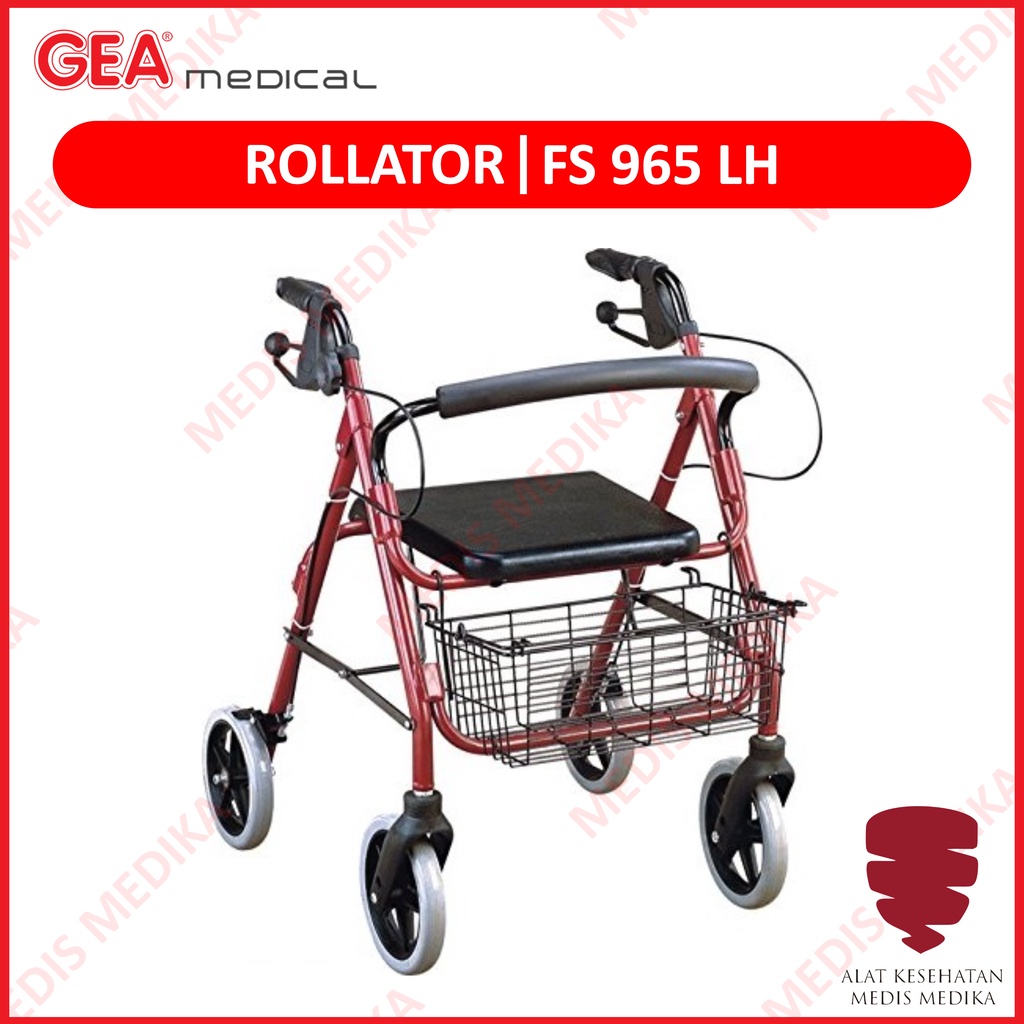 Rollator Rolator FS965LH GEA Walker Roda Tongkat Jalan FS 965 LH