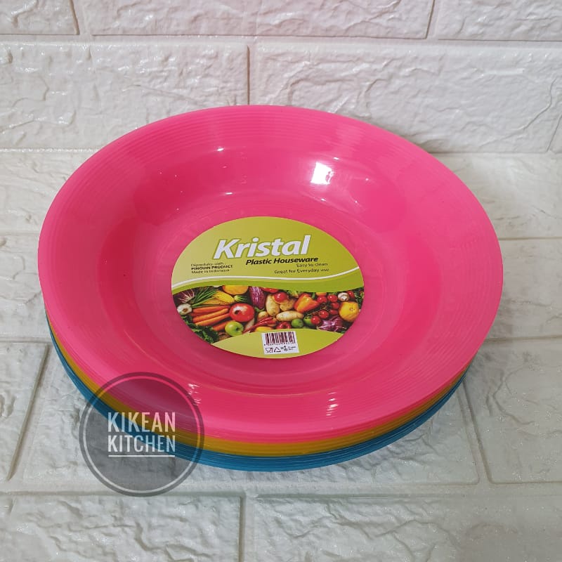 Piring Plastik Kristal Crystal Murah