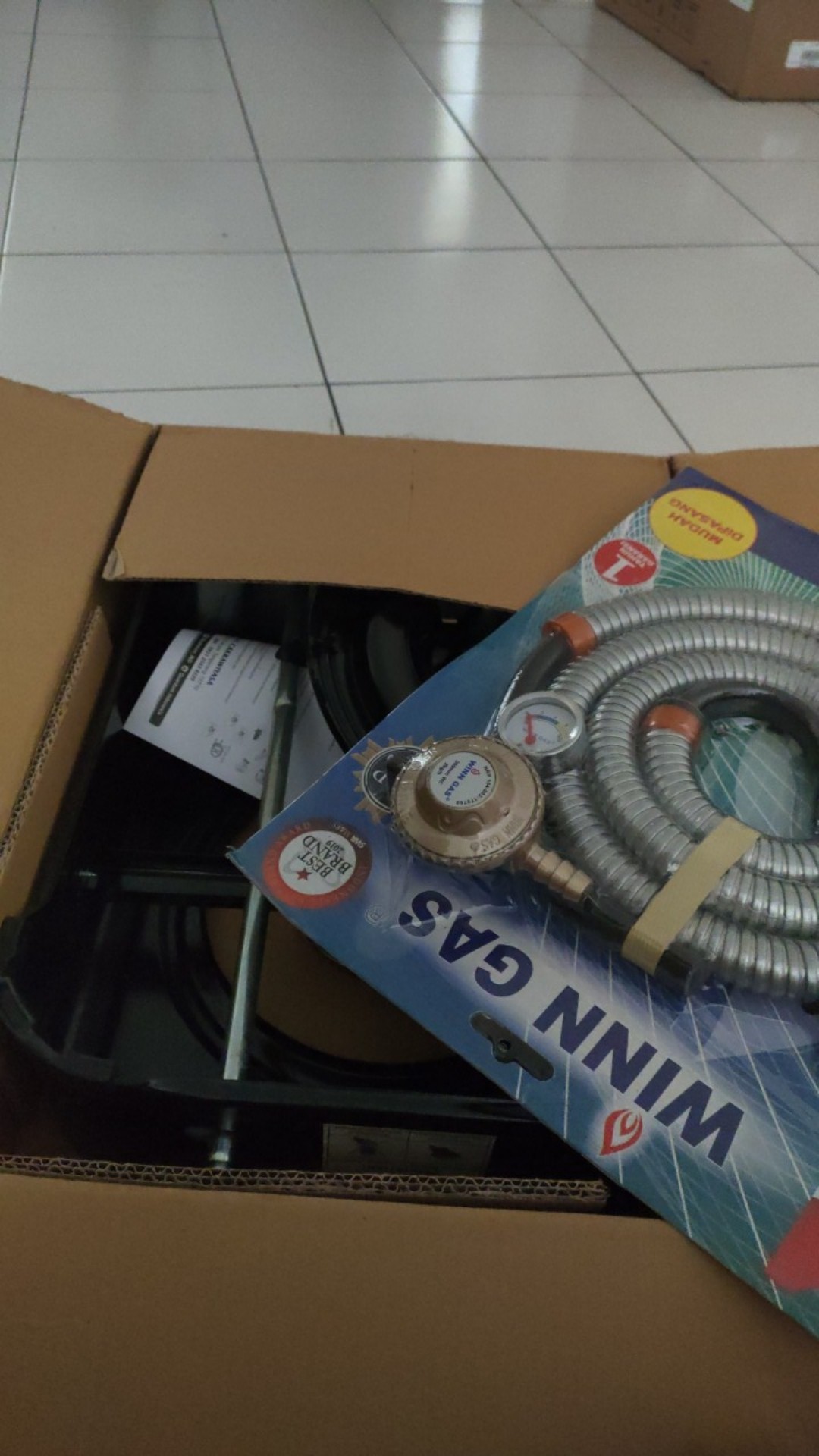 Paket Quantum Kompor Gas 1tungku + Selang Regulator Winn Gas