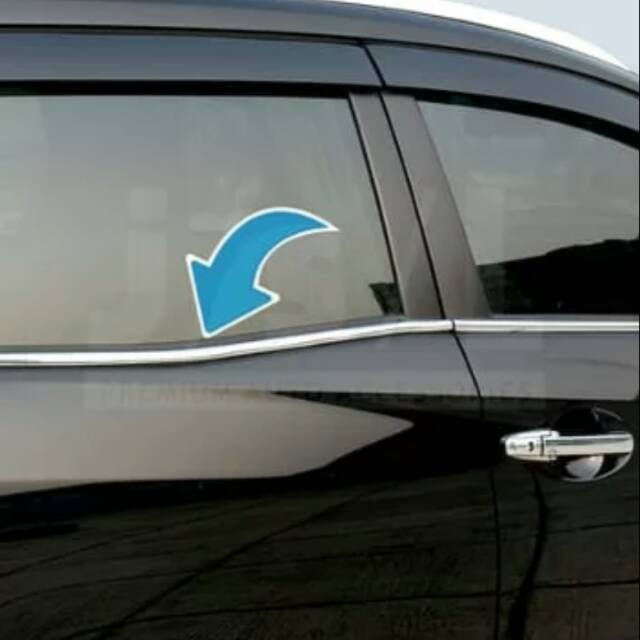 lis KACA SAMPING pintu Honda Mobilio / brv BR-V LAMA CHROME crome PLASTIK tempel tipe e s prestige rs