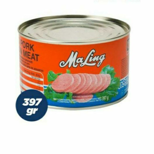 

DAGING BABI OLAHAN HAM MALING TTS 397GR NON HALAL PUTIH PORK LUNCHEON MEAT