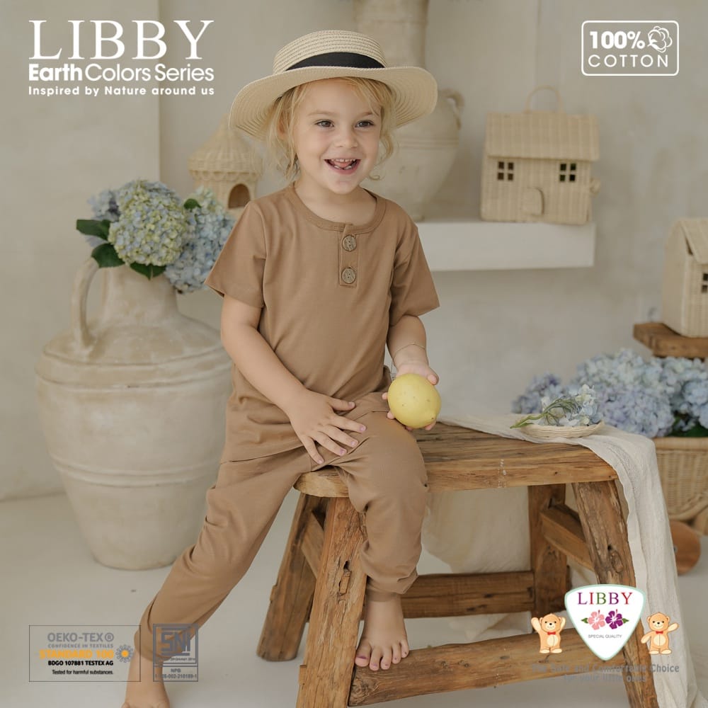 Libby Earth Series Fave  1-4 Tahun Setelan Baju Bayi Pendek Celana Panjang 1-4 Tahun Baju Anak Baby &amp; Kid