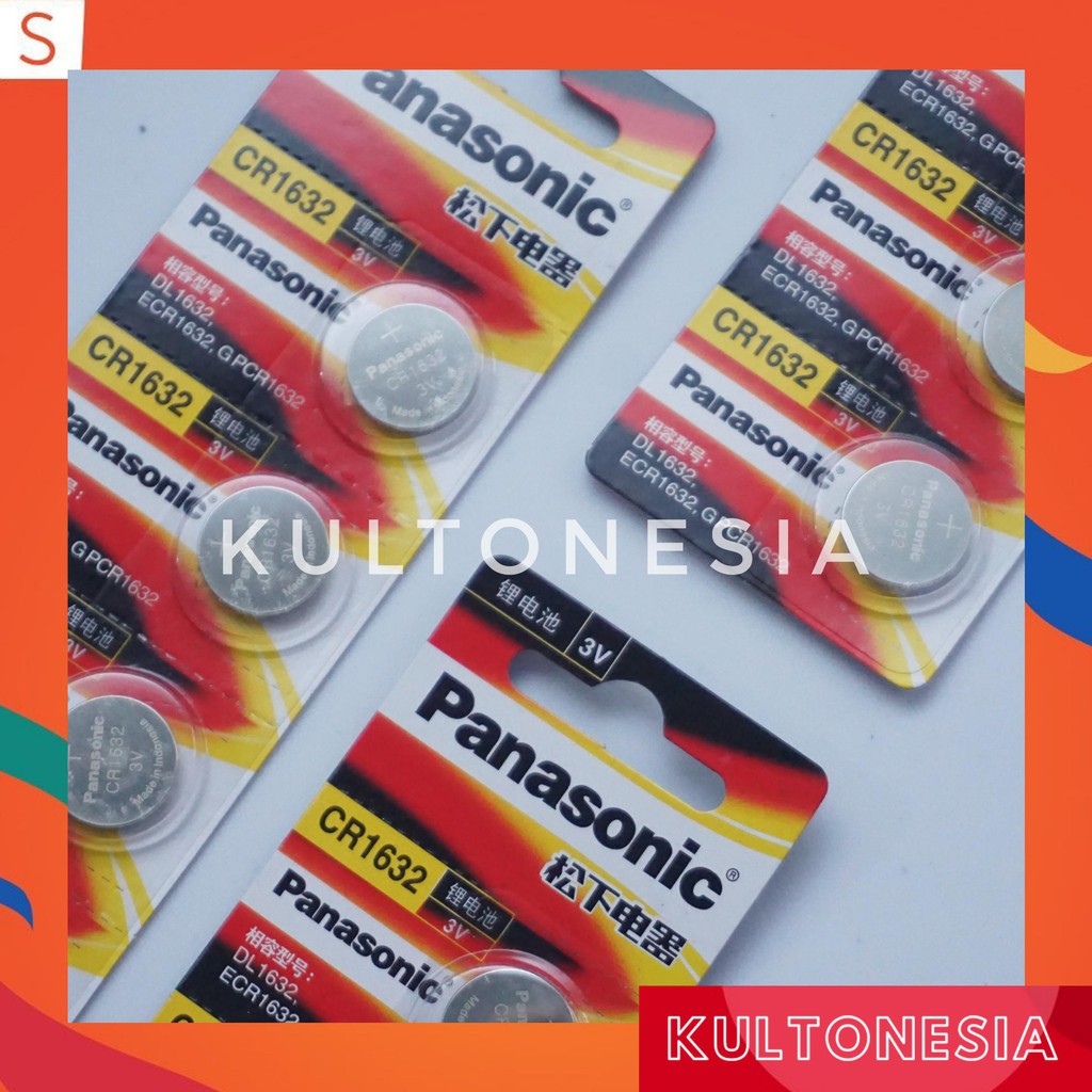 Baterai Panasonic Cr1632 Lithium 3V Original