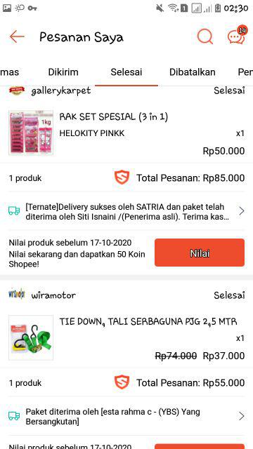 Tie Down, Tali Serbaguna Pjg 2,5 Mtr
