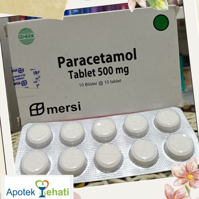 PARACETAMOL TABLET 500 mg GENERIK per STRIP