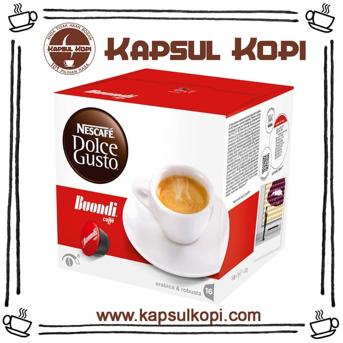 

Espresso Buondi Kapsul Kopi Nescafe Dolce Gusto Impor NDG Capsule