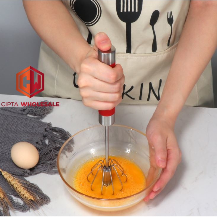 Kocokan telur hand whisker stainless semi otomatis murah whisk full