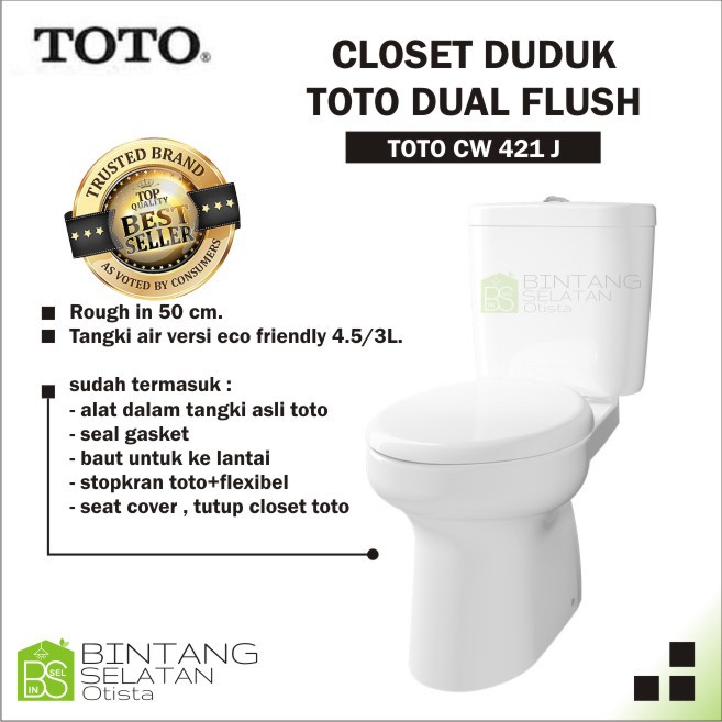 CLOSET DUDUK TOTO CW 421 J PUTIH