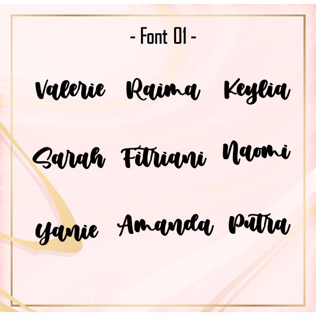 

(10pcs) STIKER NAMA/OLSHOP CUSTOM FONT 01