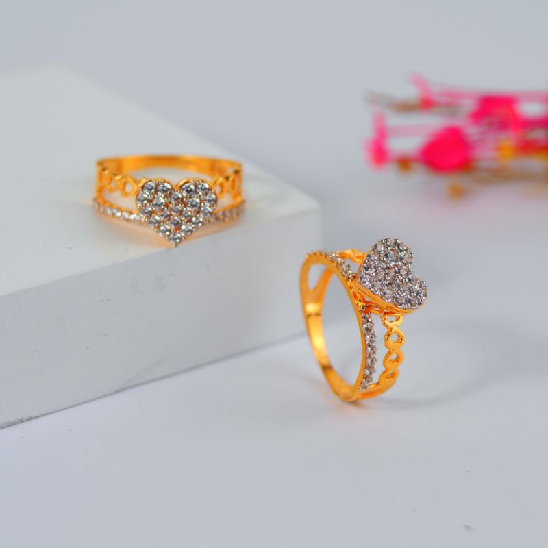 Cincin Emas Plat Waru Menonjol Mata - Toko Emas Gadjah
