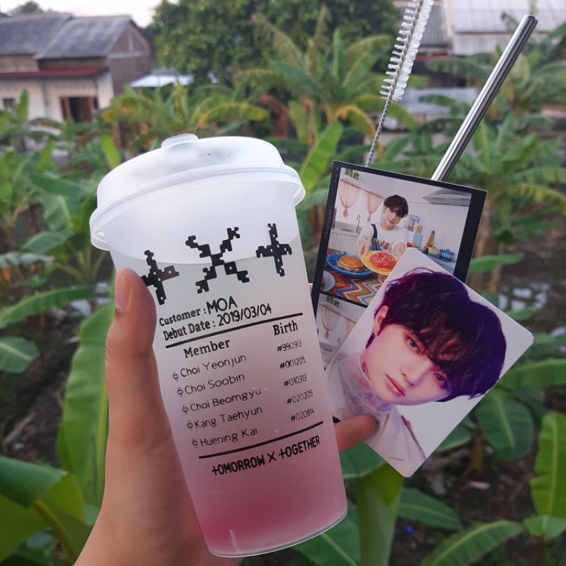 Reusable Cup TXT botol minum reusablecup Tomorrow by together bts