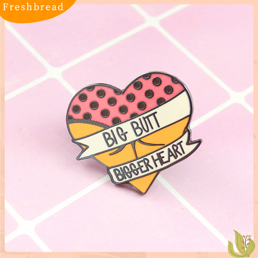 Terlaris Funny Big Butt Heart Enamel Brooch Pin Women Badge Backpack Coat Sweater Decor