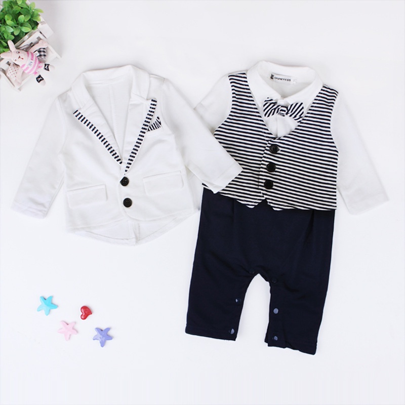 CC251 NEW Setelan jas bayi dan anak/romper motif stripes