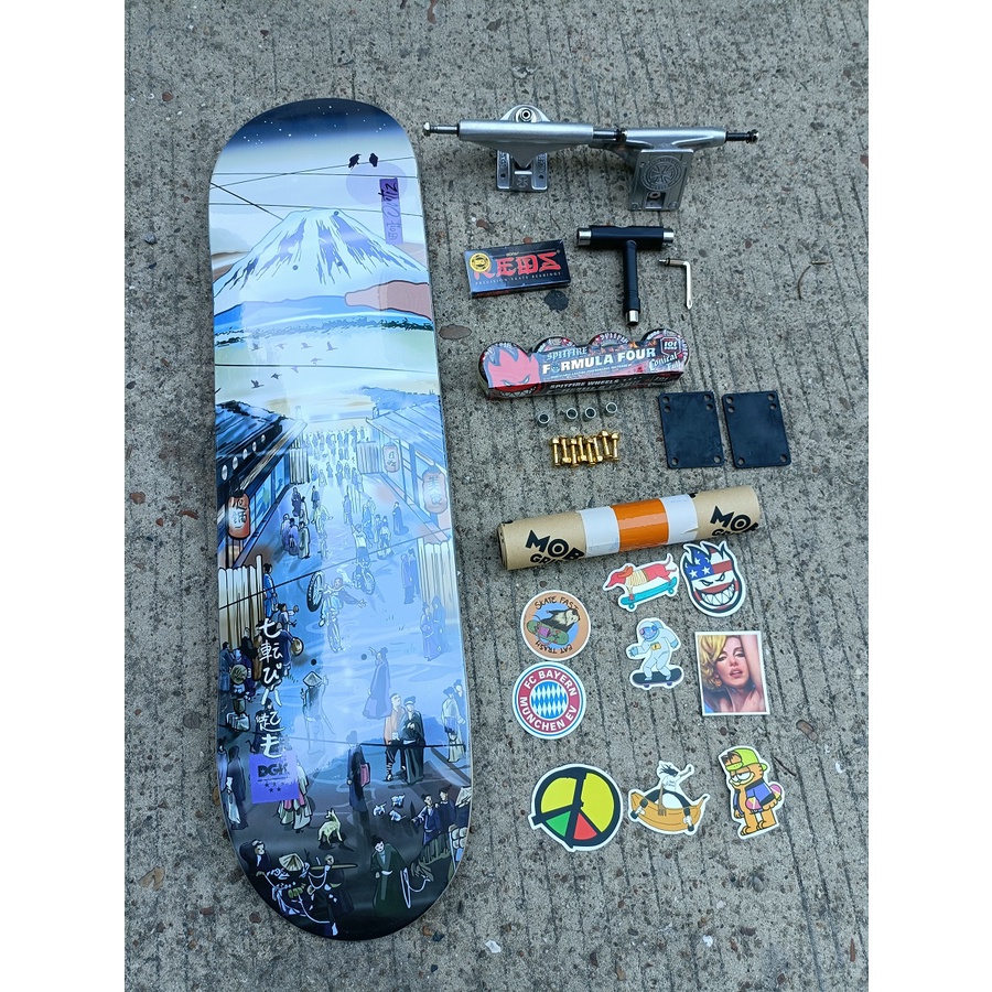 Dgk set Stiker Roda skateboard 3 Lapis Bahan Maple canandian