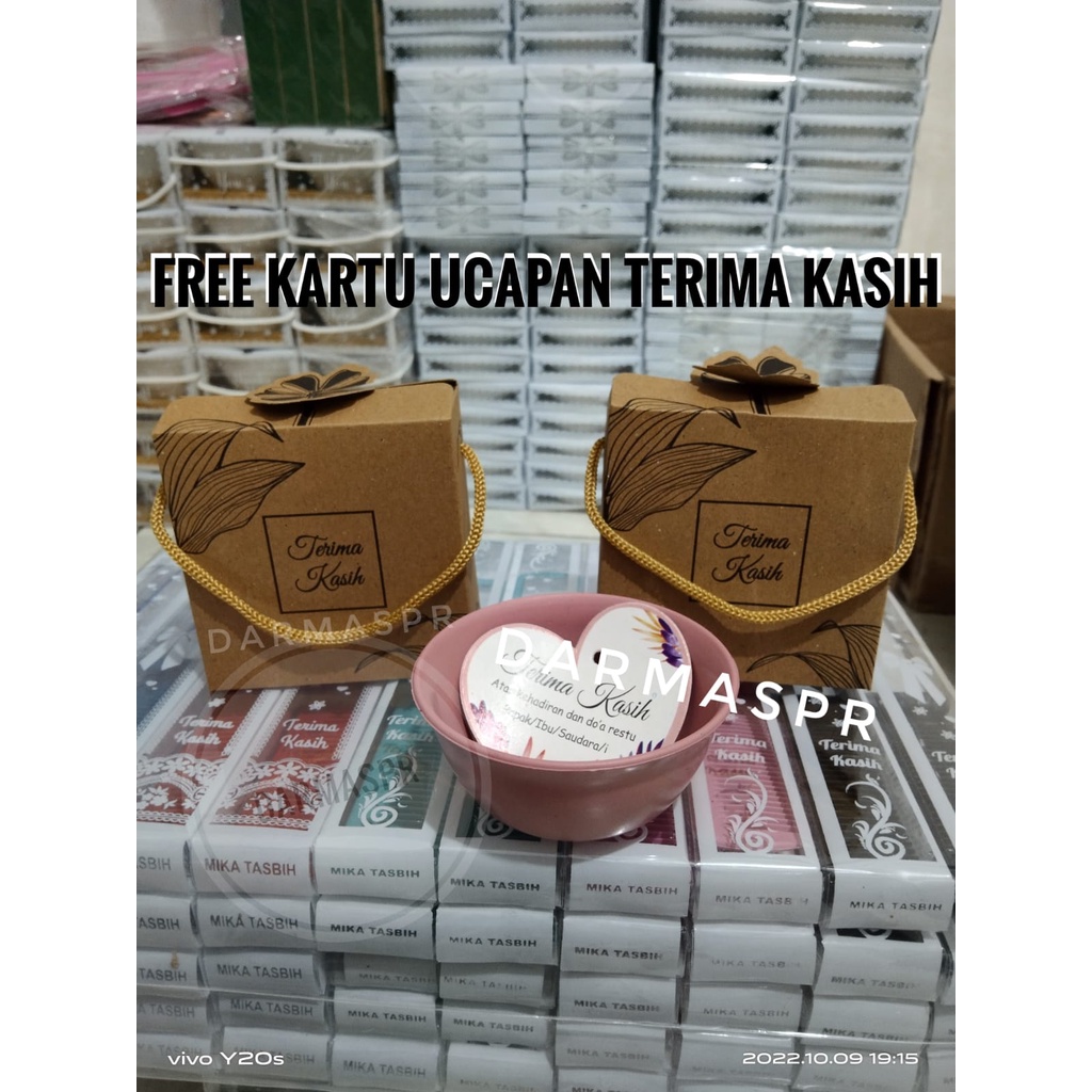 ( ISI 50PCS ) SOUVENIR MANGKOK BULAT SOFT KEMAS BOX RUSTIC TERMURAH!!!