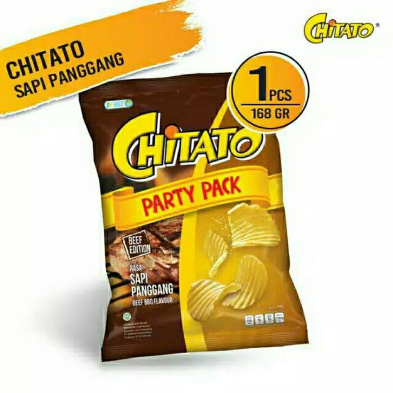 

Chitato 168gr - Sapi Panggang Party Pack Keripik Kentang Potato Chips